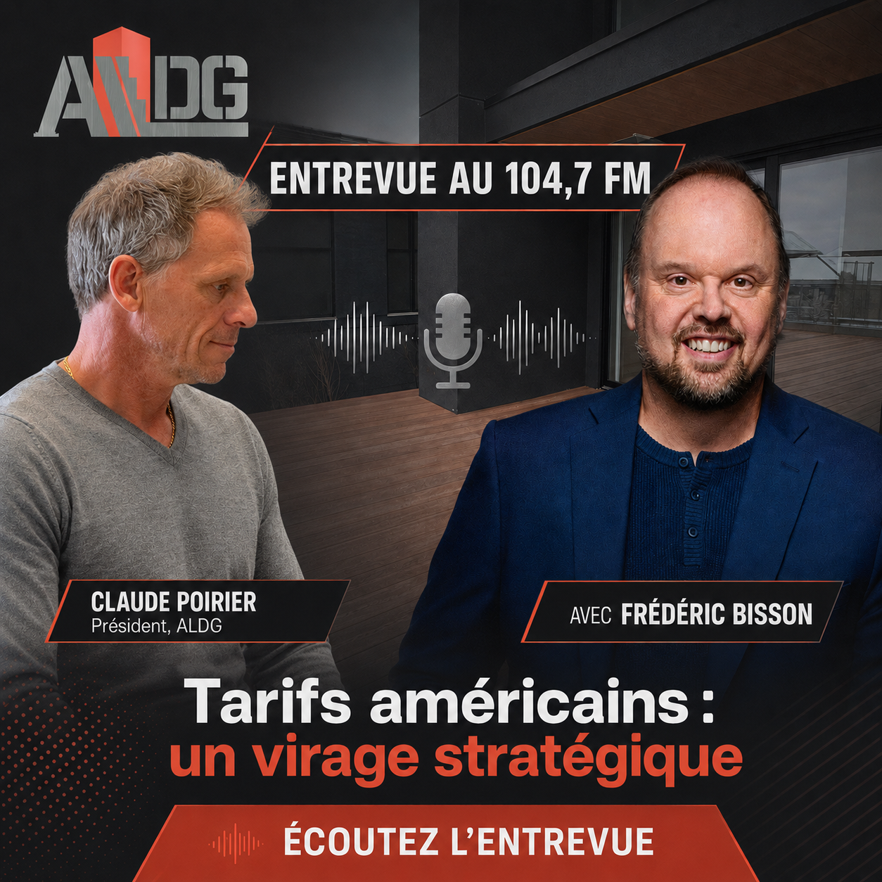 Claude Poirier, président d’ALDG, en entrevue avec Frédéric Bisson au 104,7 Outaouais