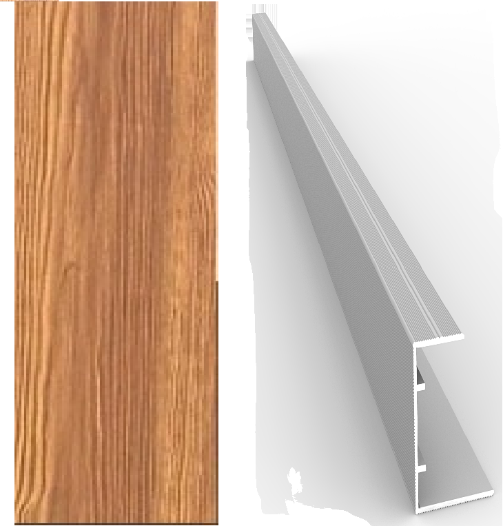 Moulure à Plancher en "C" de 264" Teck