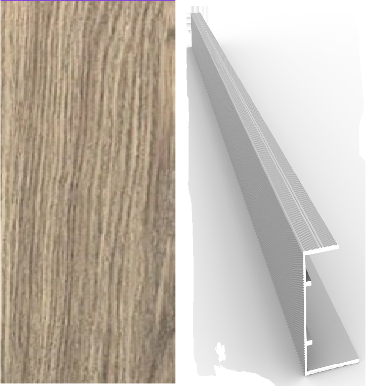 Moulure à Plancher en "C" de 194" Taupe
